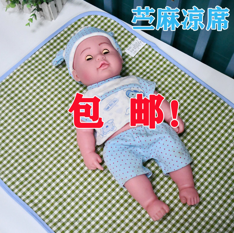 嬰兒苎麻涼席隔尿墊 夏季兒童苎麻涼席 天然苎麻隔尿墊 防水透氣