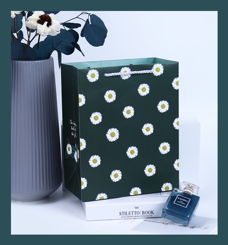 小雏菊礼品袋手提袋创意清新花朵礼物袋纸袋服装袋子批发