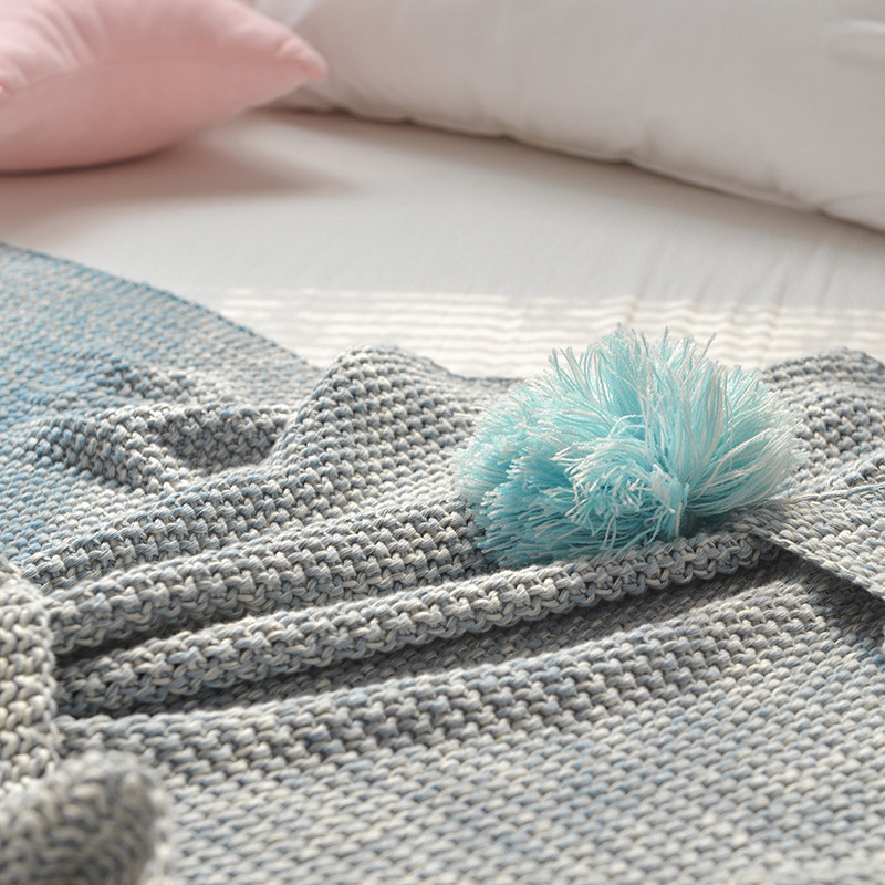 跨境家纺外贸出口亚马逊速卖通blankets纯棉针织办公室午睡毛毯子