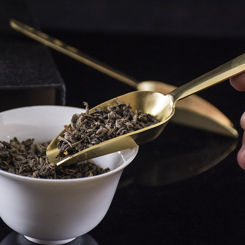 Tea accessories, copper art tea spoon, tea shovel, tea leaf spoon, tea ceremony six gentlemen, tea leaf spoon, copper art tea spoon