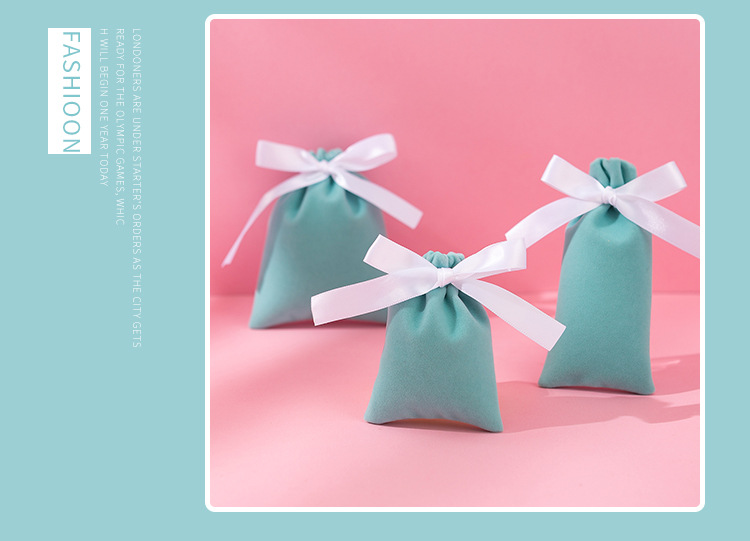 17g Weight Jewelry Packaging Bags Classification 1 Piece Fashion Solid Color Cloth Drawstring Jewelry Packaging Bags