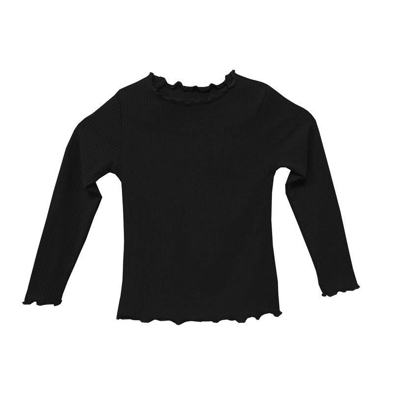 Camisa de fondo para niñas 2020 Otoño Nuevo estilo coreano medio y grande para niños de otoño elástico Camiseta de manga larga de todo partido superior interior