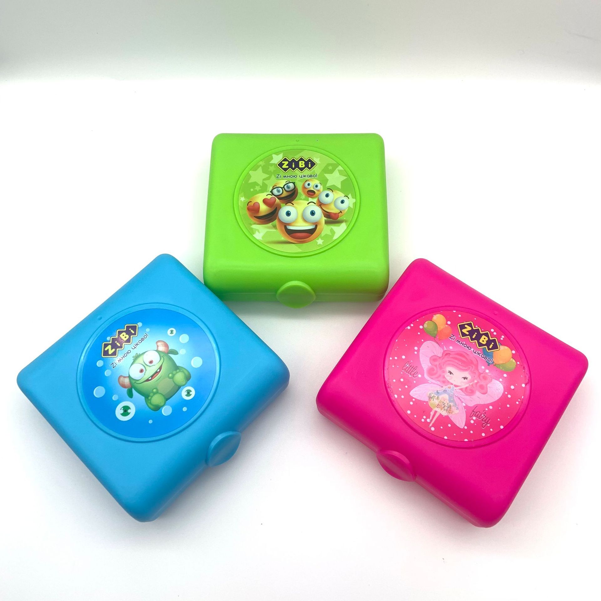 Children's cartoon cute square simple lunch box for students