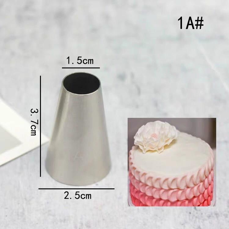 Cake Decorating Piping Nozzles Set, 304 Stainless Steel, Medium Rose Tips (Multiple Patterns)