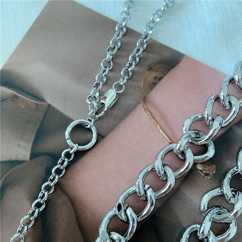 Exaggerated Double Stacking Butterfly Necklace Metal Chain Choker Clavicle Chain Sweater Chain Wholesale Nihaojewelry display picture 6