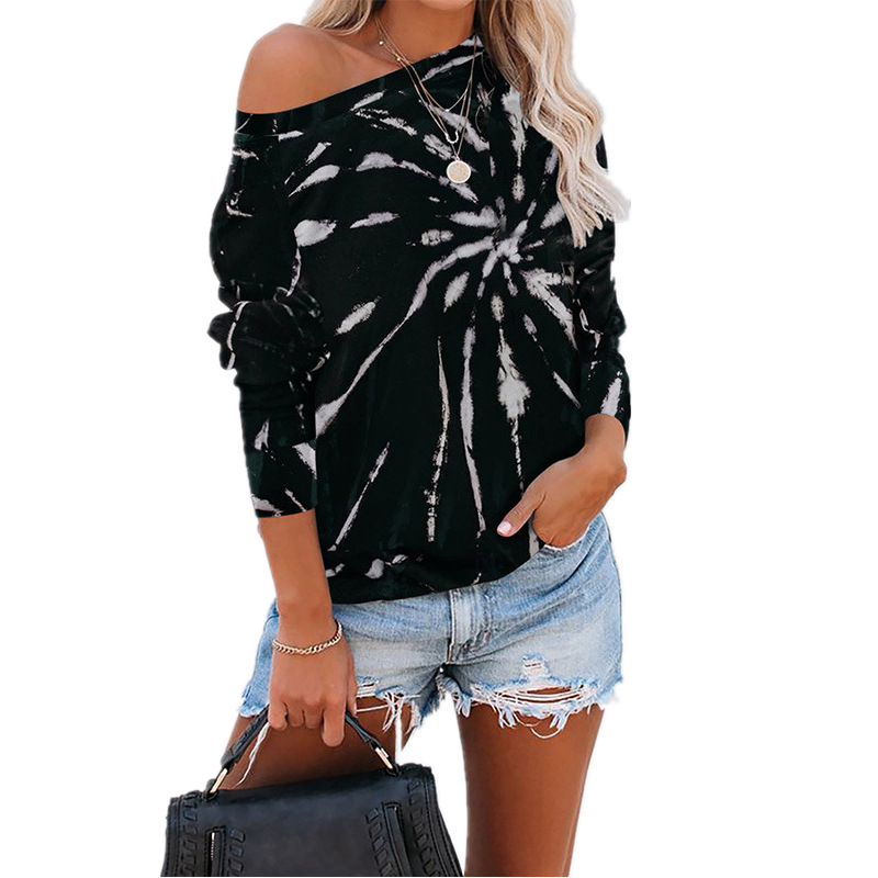 Tie Dye Printed Long-Sleeved T-Shirt NSYHY106870