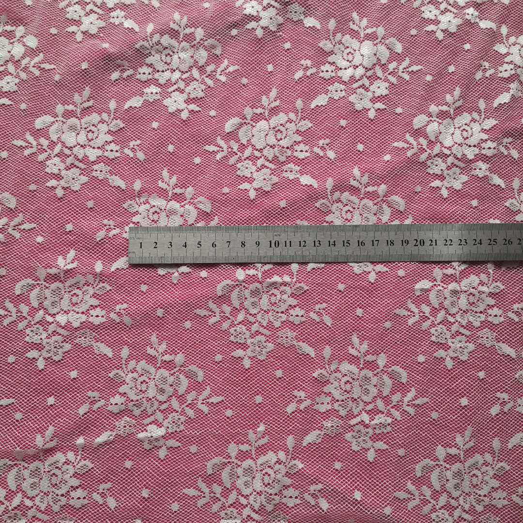 【厂家直销】秋季新款锦氨弹力有光花朵提花网布 略厚 打底衫面料