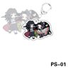 Metal cartoon transport, acrylic double-sided keychain for double