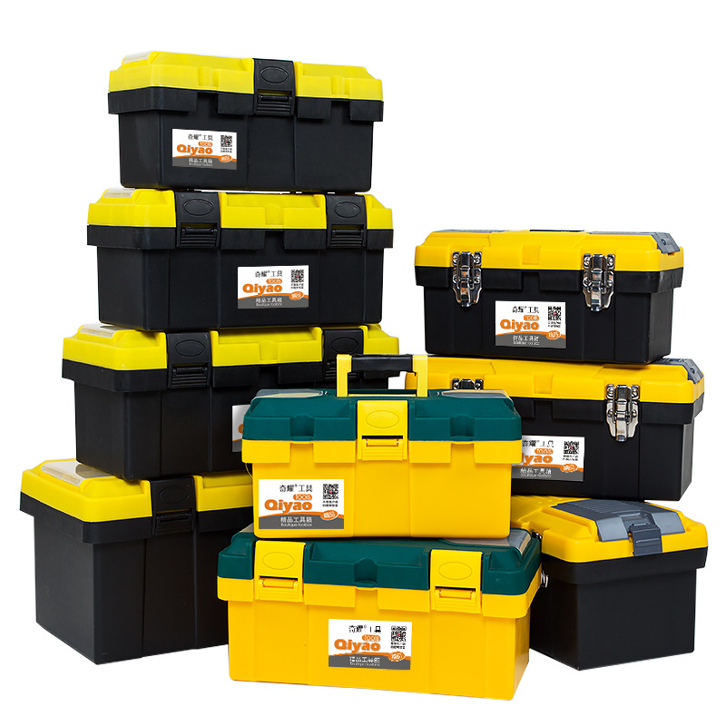 Caja de almacenamiento de caja de herramientas de plástico portátil multifuncional reparación de automóviles electricista herramientas de reparación de automóviles CAJA DE ARTE