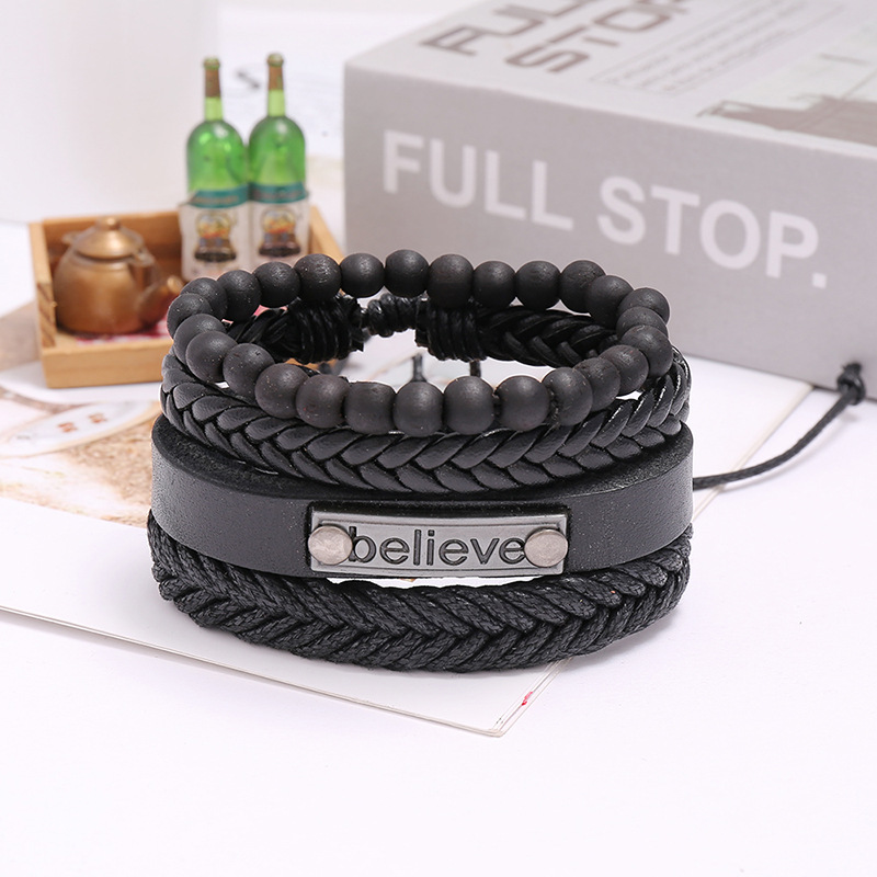 hand-woven vintage cowhide bracelet