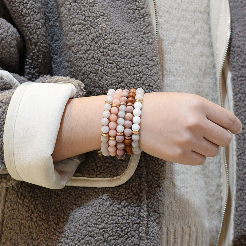 1 Piece Quantity Simple Style Round Natural Stone Bracelets