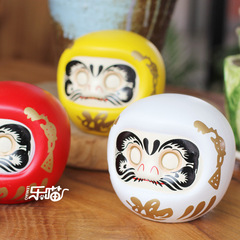 Lemiao Ceramic Crafts Piggy Bank Japanese Ornament Desktop Cashier Home Decoration Onmyoji Bodhidharma