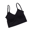 Top with cups, wireless bra, long sports bra top, tube top