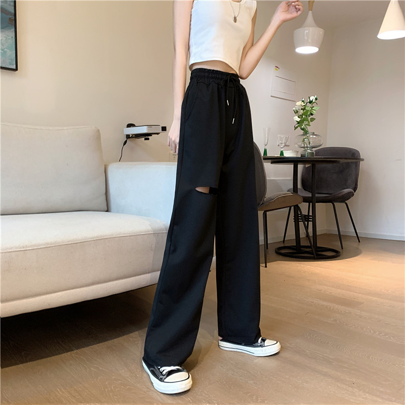 Damen Freizeithose Aus Baumwolle Mit Gummizug Für Den Sommer_voghion.com