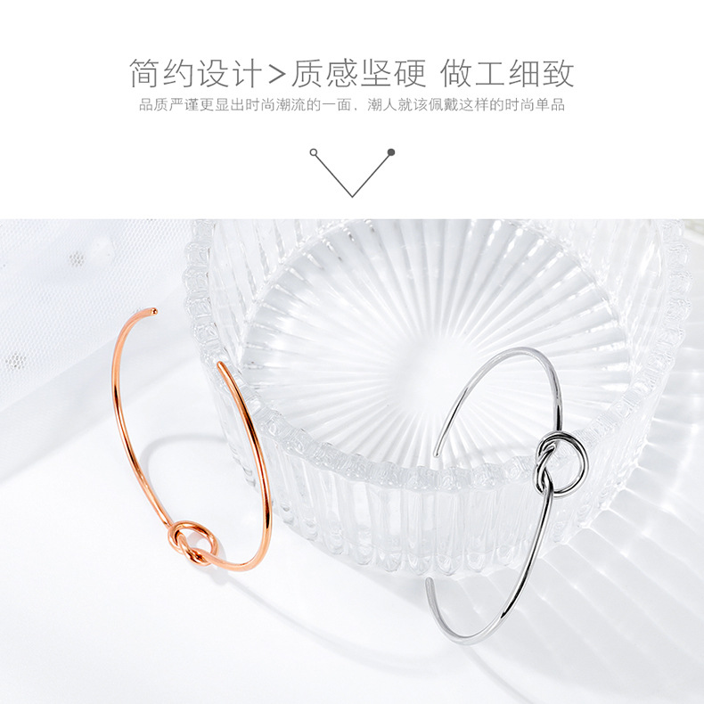 Explosion Models Simple Love Knotted Bracelet Open Bracelet Bracelet  Jewelry Wholesale Nihaojewelry display picture 7