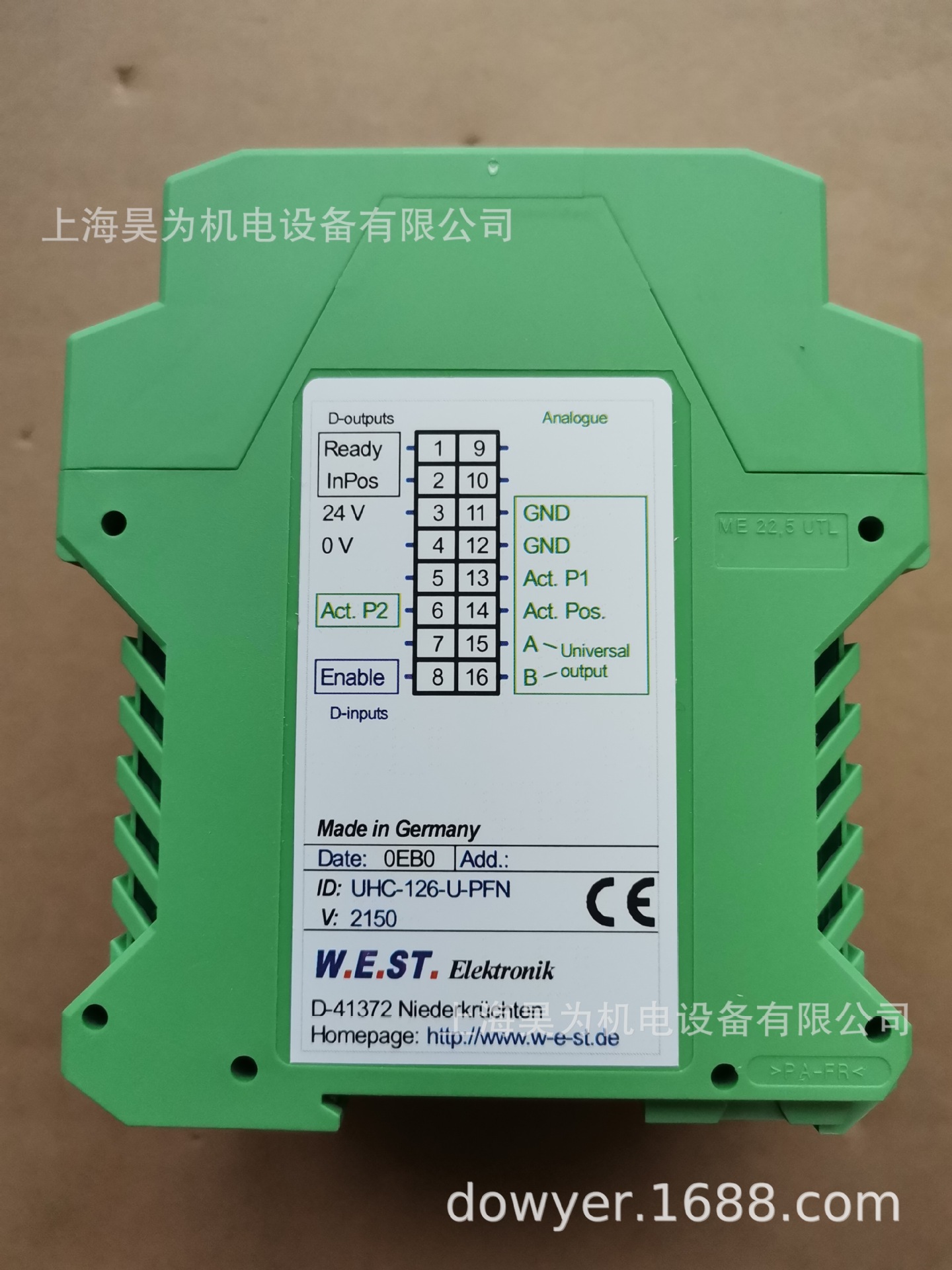 代理德国W.E.ST.轴控制模块UHC-126-U-PFN轴卡 定位功能 WEST现货