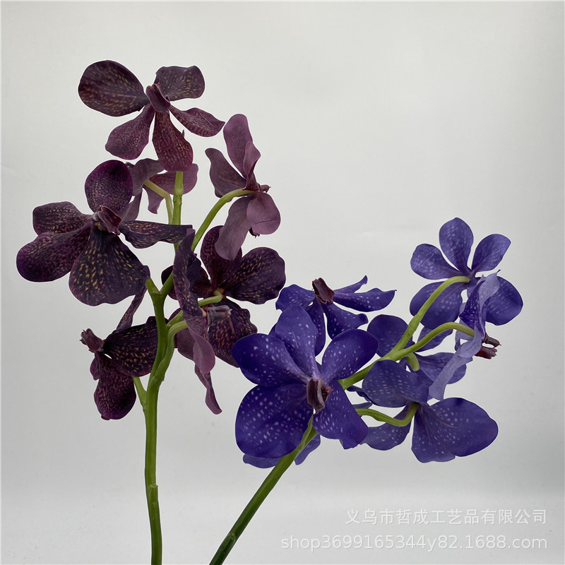 仿真花兰花万代兰蝴蝶兰千代兰绢花假花插花会所家居客厅装饰花-阿里巴巴