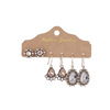 Retro accessory, earrings with tassels, set, wholesale, 3 pair