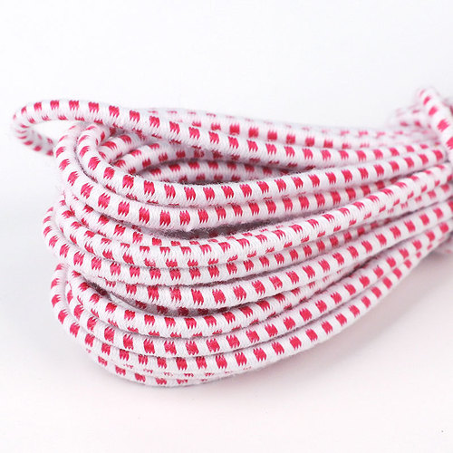 Round elastic band elastic rope red and white elastic rope old-fashioned traditional skipping rope rubber band children's clothing accessories elastic cord
