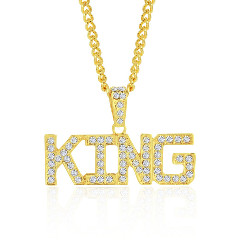 New Necklace Wholesale Fashion Hiphop Big Gold Full Diamond Necklace display picture 42