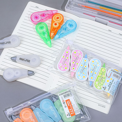 Correction tape 6 cute girly heart Korean version internet celebrity stationery student portable mini correction tape set