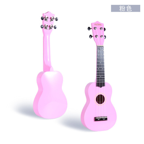 ALOHA 21-inch Basswood Ukulele Ukulele, Playable Instrument, Small Guitar, Factory Wholesale Logo Sticker