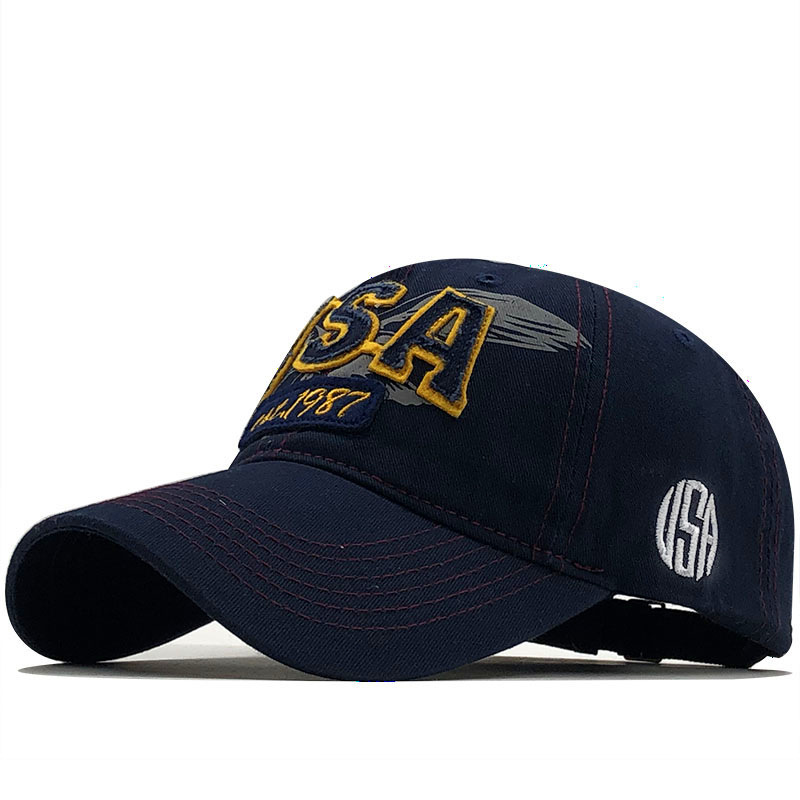 Eagle Embroidered Baseball Cap 20 Styles Flag Cotton Sun Hat Unisex Curved Brim USA Camouflage Baseball Cap For Men_voghion.com