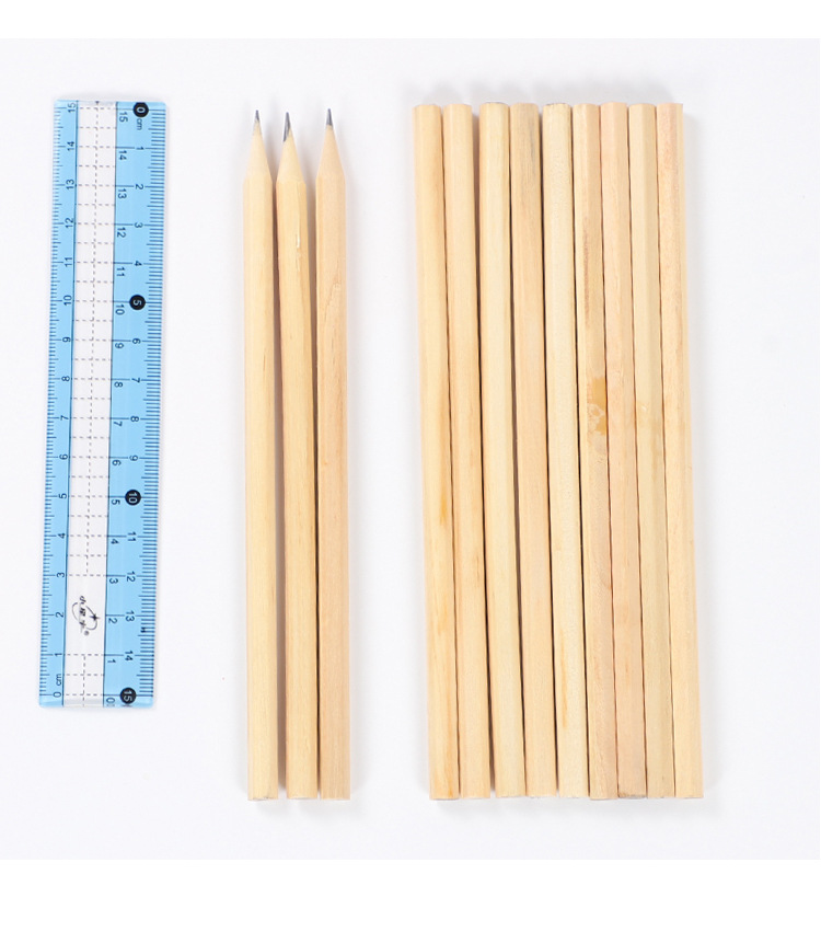 Simple Six Angle Rod Children Hb Log Pencil 1 Piece display picture 2