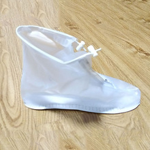 廠家直銷加厚防滑鞋套第二代白色平跟防水男女通用PVC雨鞋現貨
