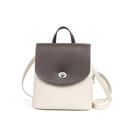 书包双肩包女2022新款时尚真皮背包百搭大容量韩版高中女包森系