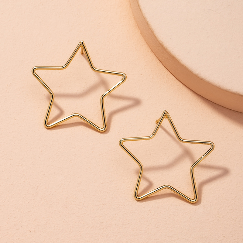 Star-shaped Simple Geometric Earrings display picture 2