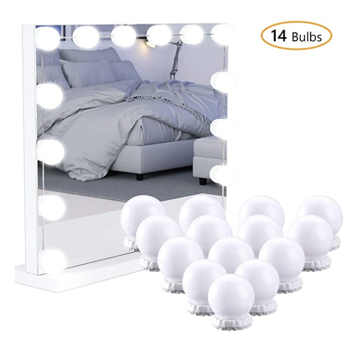 三色化妆镜灯泡旋转收线好莱坞镜前灯 化妆补光灯泡 led镜子灯泡|ms