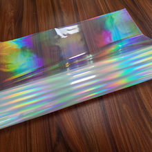 素面鐳射橫豎光柱鍍鋁介質鐳射膜彩色斜紋透明膜圖案