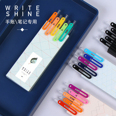 colour Water pen suit Unstamped colour Hand account Roller ball pen note Gel Pen