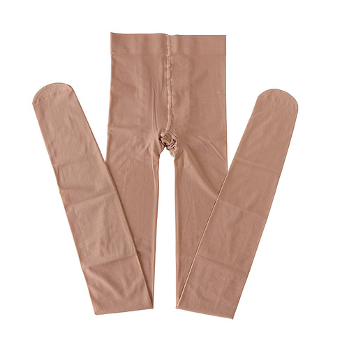 Spring and summer 80D steel wire mask seamless satin foot pants plus crotch stockings bottoming pantyhose 312/311