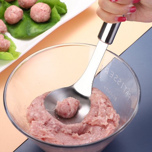 304 stainless steel meatball maker kitchen tool meatball spoon fish ball shrimp sliding meatball creative home