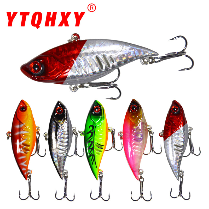 2 Pcs Sinking Lipless Crankbait Lures 65mm 11g Hard Baits Bass Pike Crappie Fresh Water Fishing Lure