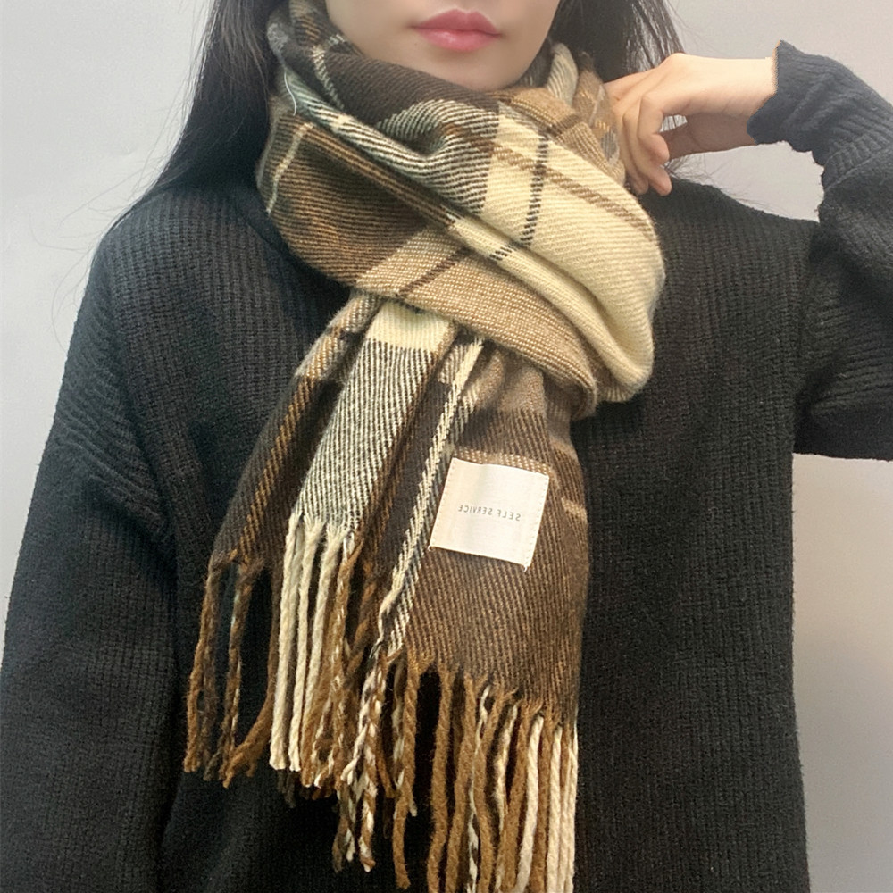 Imitation Cashmere Plaid Scarf display picture 17