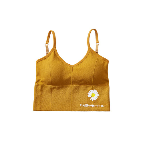 Kaka Daisy U-shaped beautiful back chrysanthemum Internet celebrity same style sexy no wire sports suspender wrap chest underwear