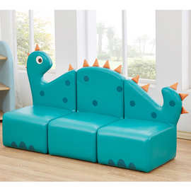 恐龙组合沙发 早教幼儿园儿童软体三人沙发动物卡通可爱双人沙发