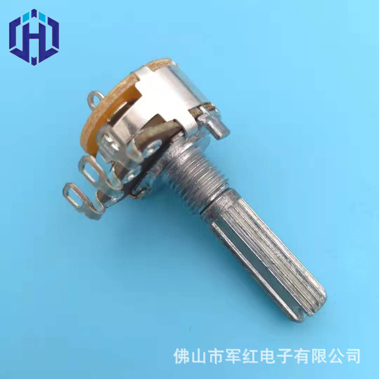 wh148型单联带开关电位器 三焊线脚圆形开关b10k厂家直销