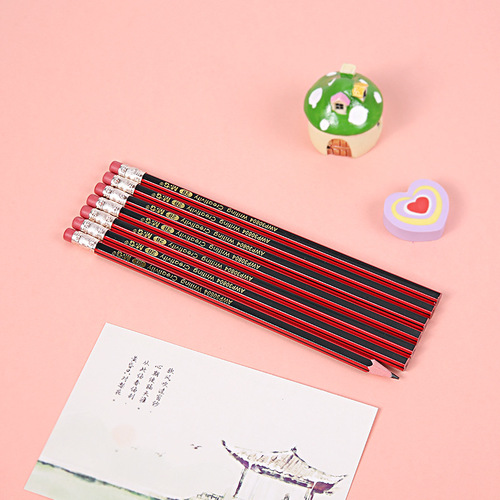 Brand 2B exam pencils color red and black sketch cartoon pencils primary school students boxed hb pencil set wholesale