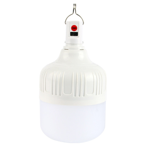 Rechargeable digital display bulb night market street lamp outdoor LED emergency light bright battery rechargeable bulb