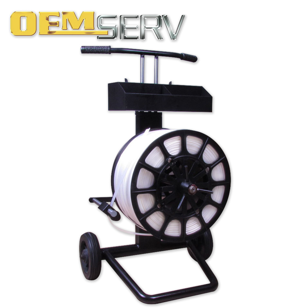 纤维带手推车带盘车厂家打包带带盘车移动打包机带用支架