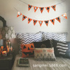 Halloween party decorative wrinkles paper fan paper lace flag set Halloween party supplies