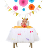 Детский мультипликационный обеденный стул Стол Юбка кружевное место за местопоставленное место для вечеринки для вечеринки банкет столовой