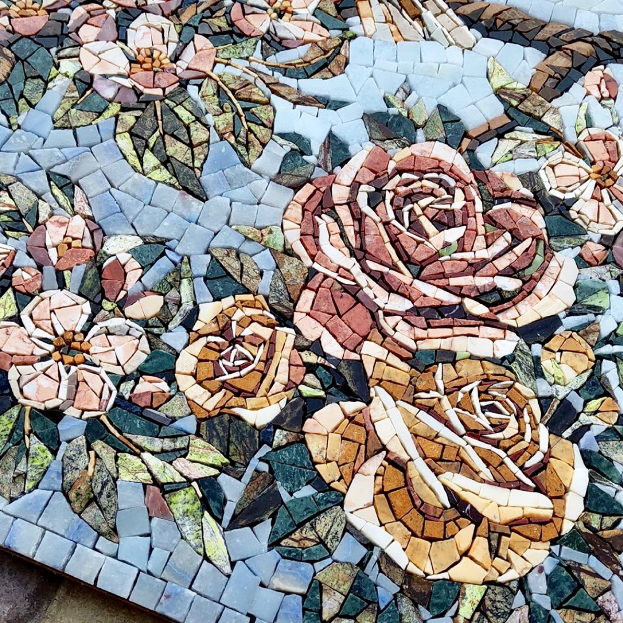 玻璃石材马赛克剪画地毯拼图大理石拼花地砖背景墙马赛克拼画