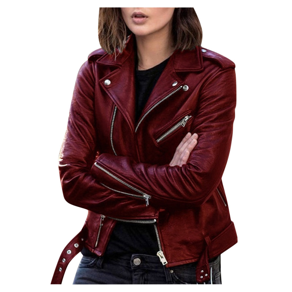 Leather Jacket Women's 2020 New Top Autumn Short Spring Korean Style PU Bike Wear Slim-Fit Winter Leather Jacket