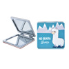 Square double-sided fashionable cartoon folding handheld mirror