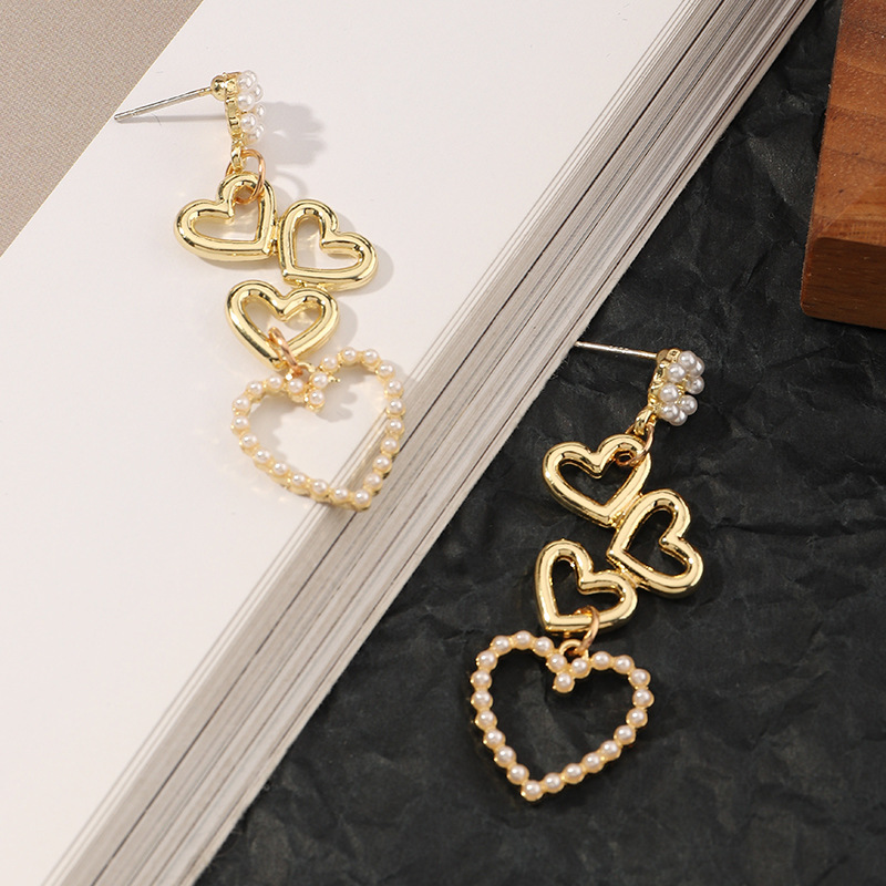 Fashion Heart-shaped Long Earrings display picture 5